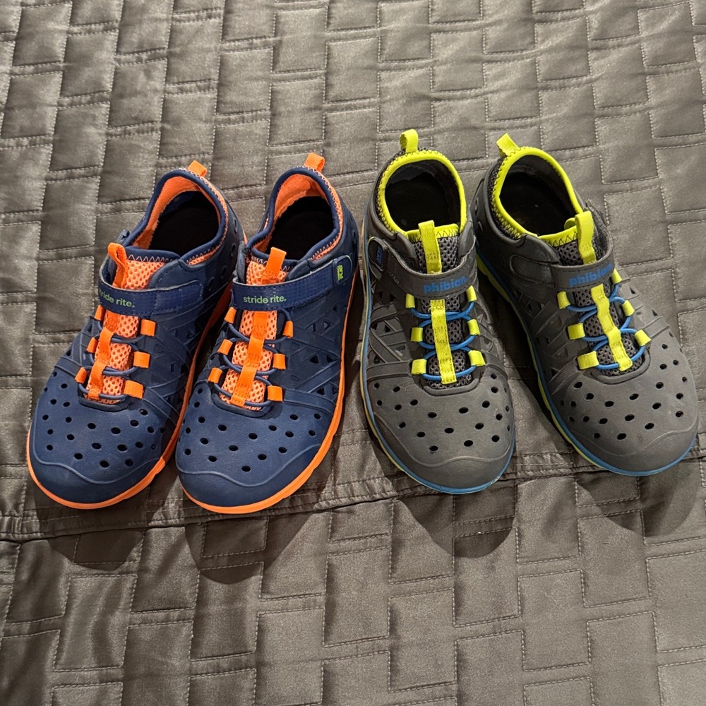 Stride Rite Kids Water Shoes - Blue pair and gray pair